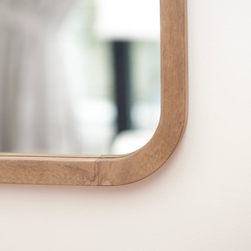 Lamesa Solid Wood Rectangle Wall Mirror