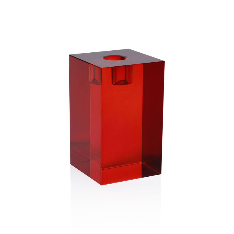 Porte-bougie Romy, Colonne carrée, Rouge
