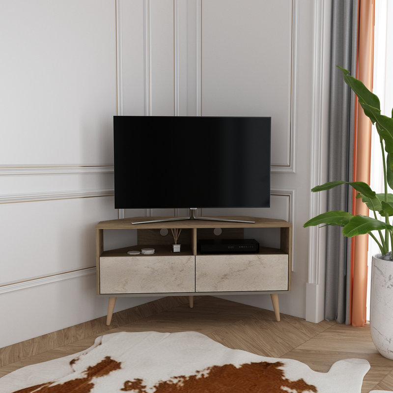Meuble télé 47 po Aura, Noyer Traverteur