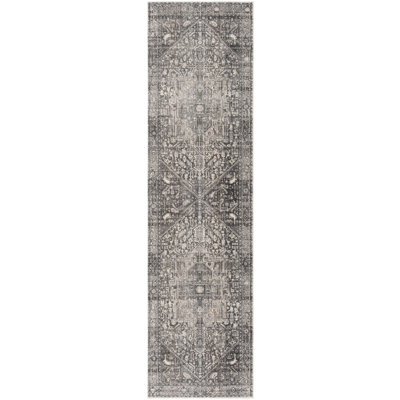 Gloversville Oriental Grey/Charcoal Area Rug