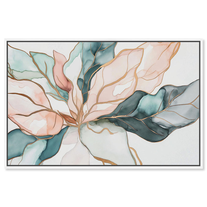 Art mural, impression sur toile, rameaux adoucis par Art Remedy, cadre blanc, 24 x 16, H 17 po x l 25 po, Cadre blanc
