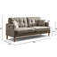 Gris avec coussins et charge, 3 prises de pieds de canapé confortables,-1689797044