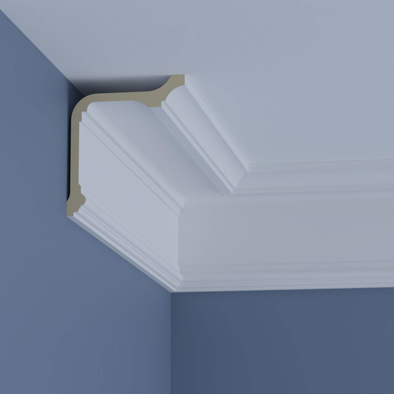 Chloe 96" Gray Polyurethane Crown Moulding