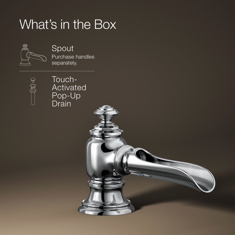 Artifacts® Flume Widespread Bathroom Faucet, Polished Chrome