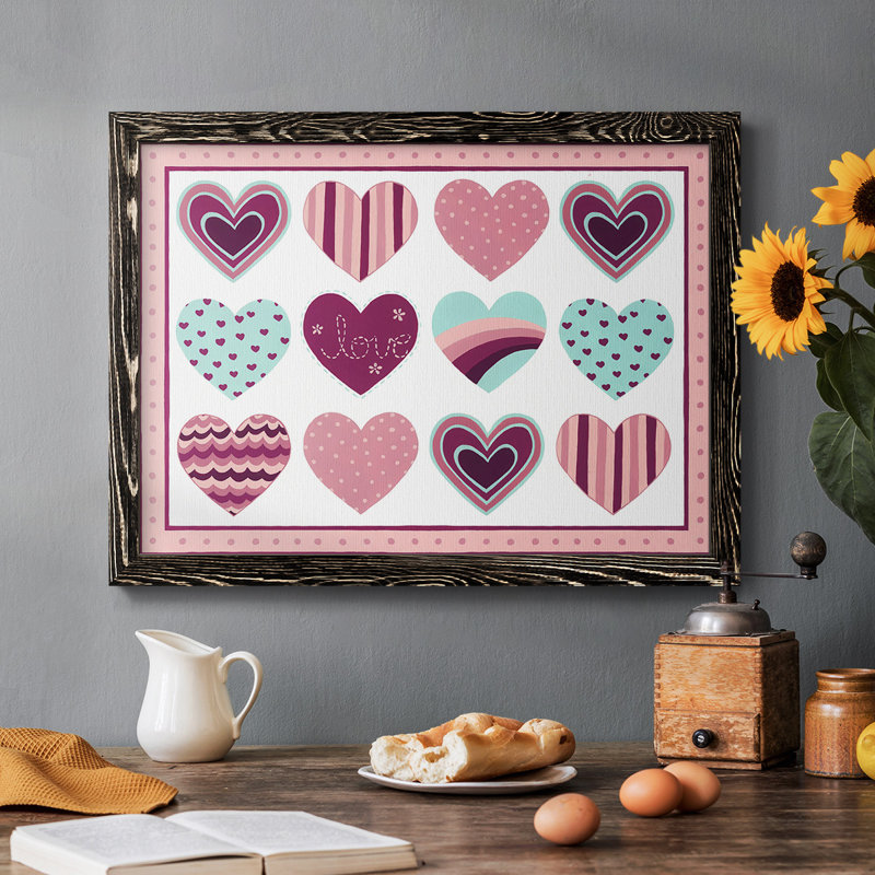 Sweet Valentine Collection, peinture sur toile encadrée, Noir, H 22 po x l 32 po x P 1,5 po
