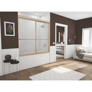 Newport Series 54" W x 55" H Sliding Framed Tub Door