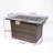 Propane Gas Fire Pit Table, 50000 BTU Rectangular Fire Pit, Tile Tabletop With Beautiful Wicker Base