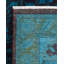 Tapis unique noué à la main Fine Vibrance - bleu, 9 pi 0 po x 11 pi 10 po
