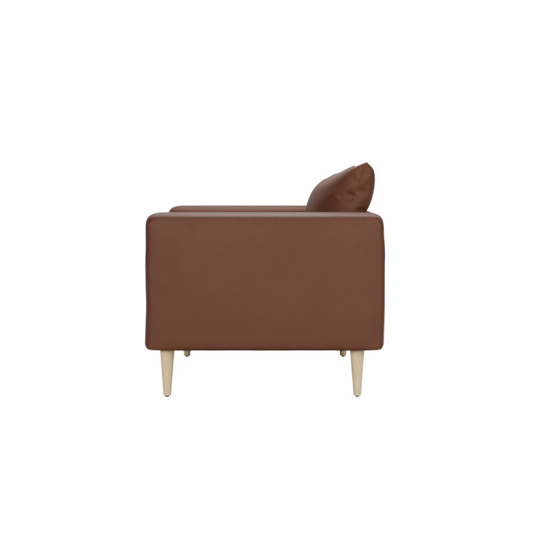 Fauteuil club Essential, Cuir Terra Cactus, Naturel