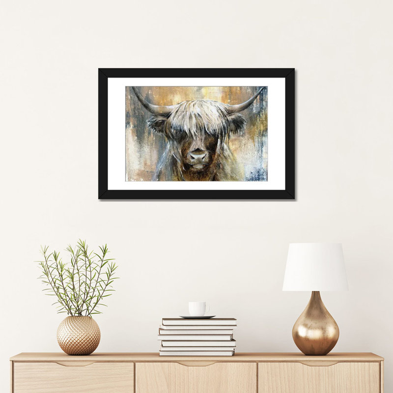 Highland Cow I, encadrée par Studio Paint-Ing, impression, Toile tendue, H 32 po x l 48 po x P 1,5 po