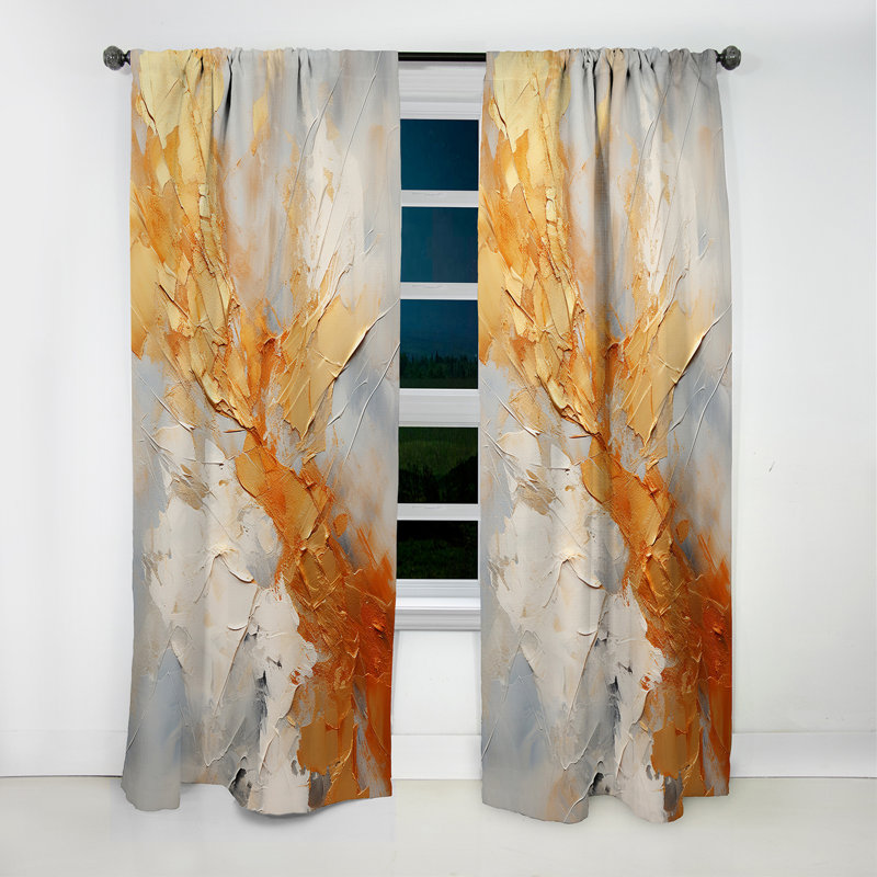 Mirfield - Spirals Curtain - Blackout Abstract Curtain - 1 Panels, 52" W x 63" L