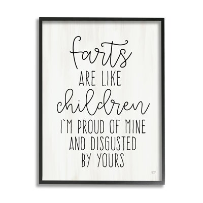 «Farts Like Children», art de la giclée encadrée par Lux + Me Designs