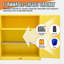 Armoire inflammable, acier laminé à froid, tablettes réglables, certifiée OSHA et CE pour usage industriel, commercial, de laboratoire et institutionnel, jaune