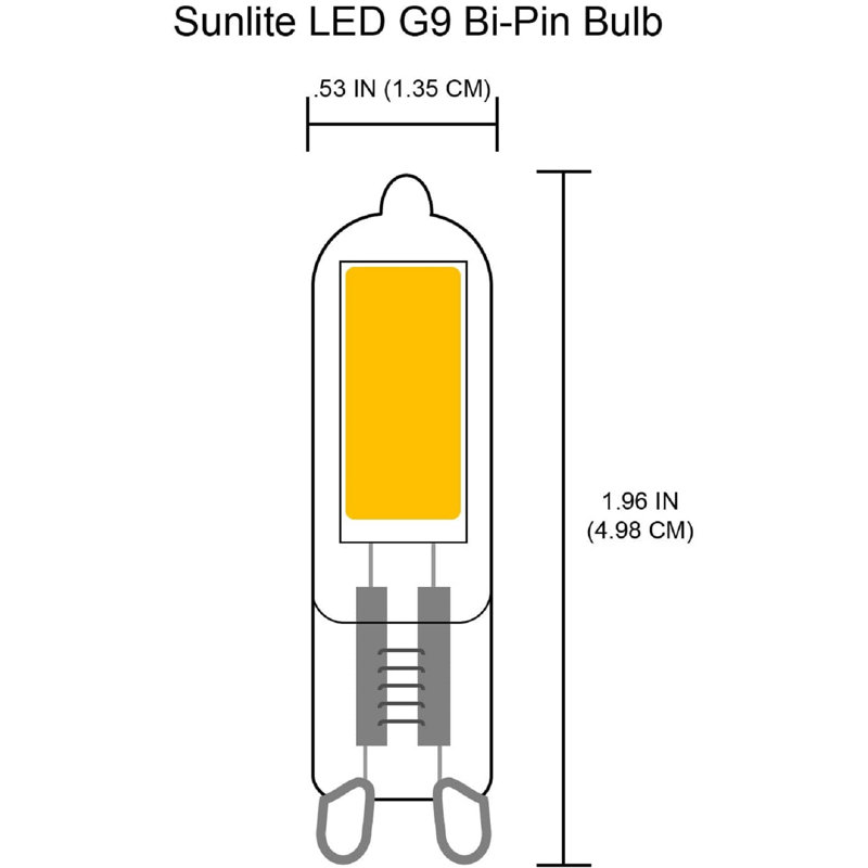 2 ampoules G9 à DEL (25 watts), 3000 K, 3 W, 400