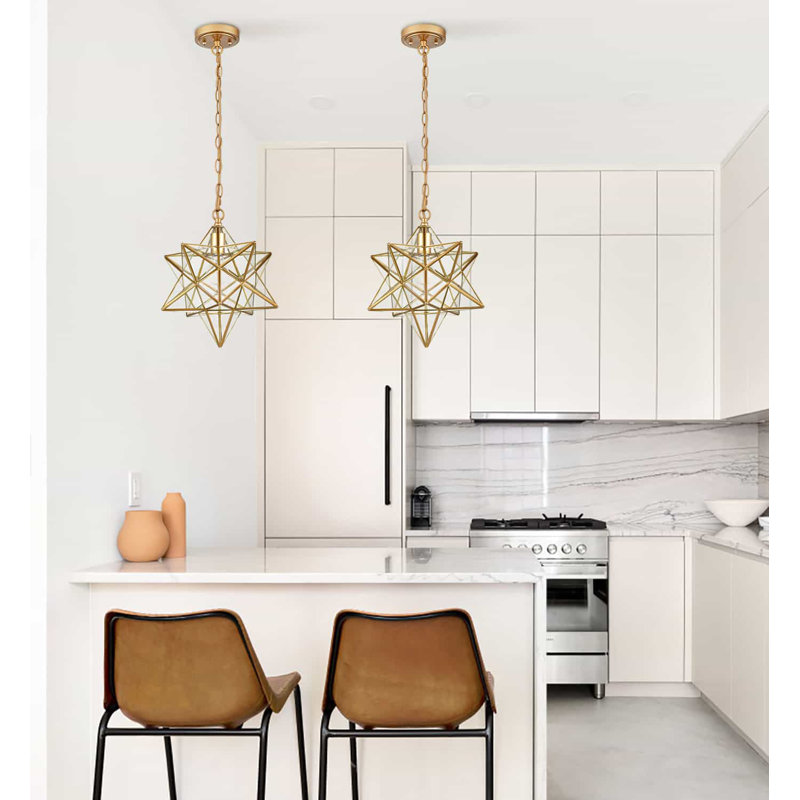Drissia 1 - Light Gold Star Pendant
