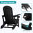  2-Person Outdoor Adirondack Chair with Ottoman-1533697956