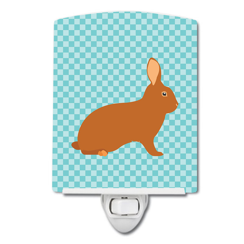 Lampe de nuit en céramique rex chèque de lapin