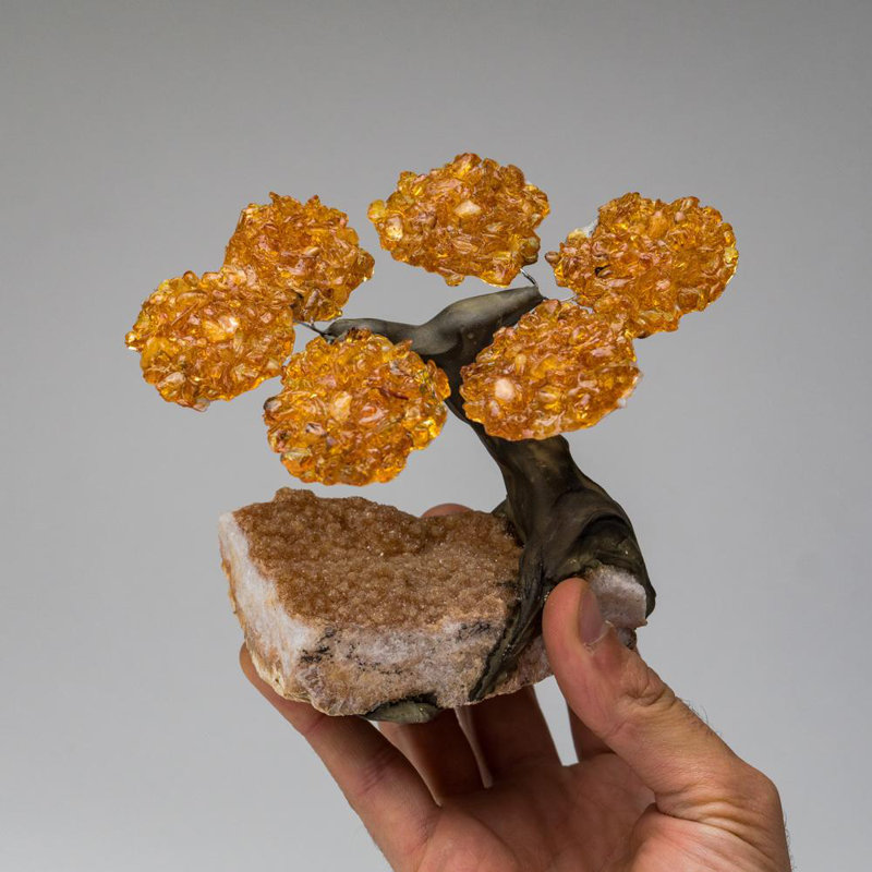 Small Citrine Clustered Gemstone Tree on Citrine Matrix (The Calming Tree)