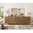 Commode 8 tiroirs 94,5 po en bois avec design Reeded, rangement minimaliste pour la commode