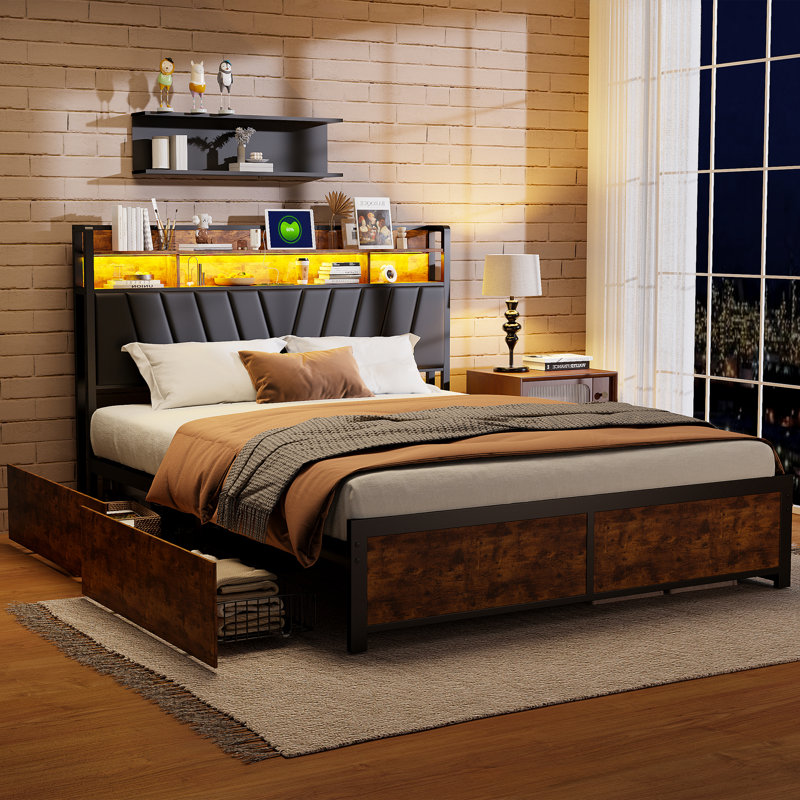 Upholstered Storage Bed, European Kingsize (160 x 200 cm)