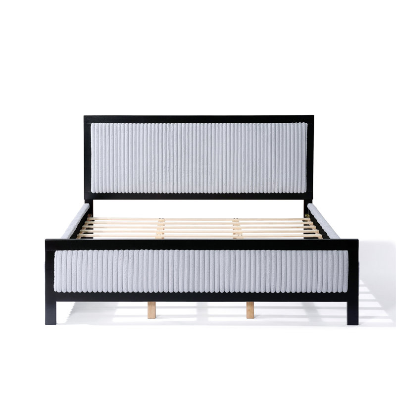 King-size Upholstered Bed With Soft, Fluffy Headboard, King