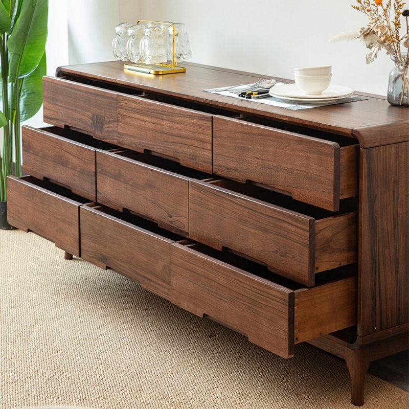 Armoire de rangement en noyer noir