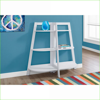 Bookshelf with 6 Open Shelves 51"L x16"D x47"H Contemporary Modern | White | Particle Board