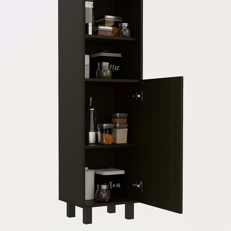 Garde-manger rectangulaire à 2 tablettes, Noir