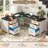 Wood L Shaped Executive Desk With 6 Drawers-545933950
