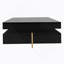 Table basse moderne ultra brillante avec 4 tiroirs, table basse carrée-344046199