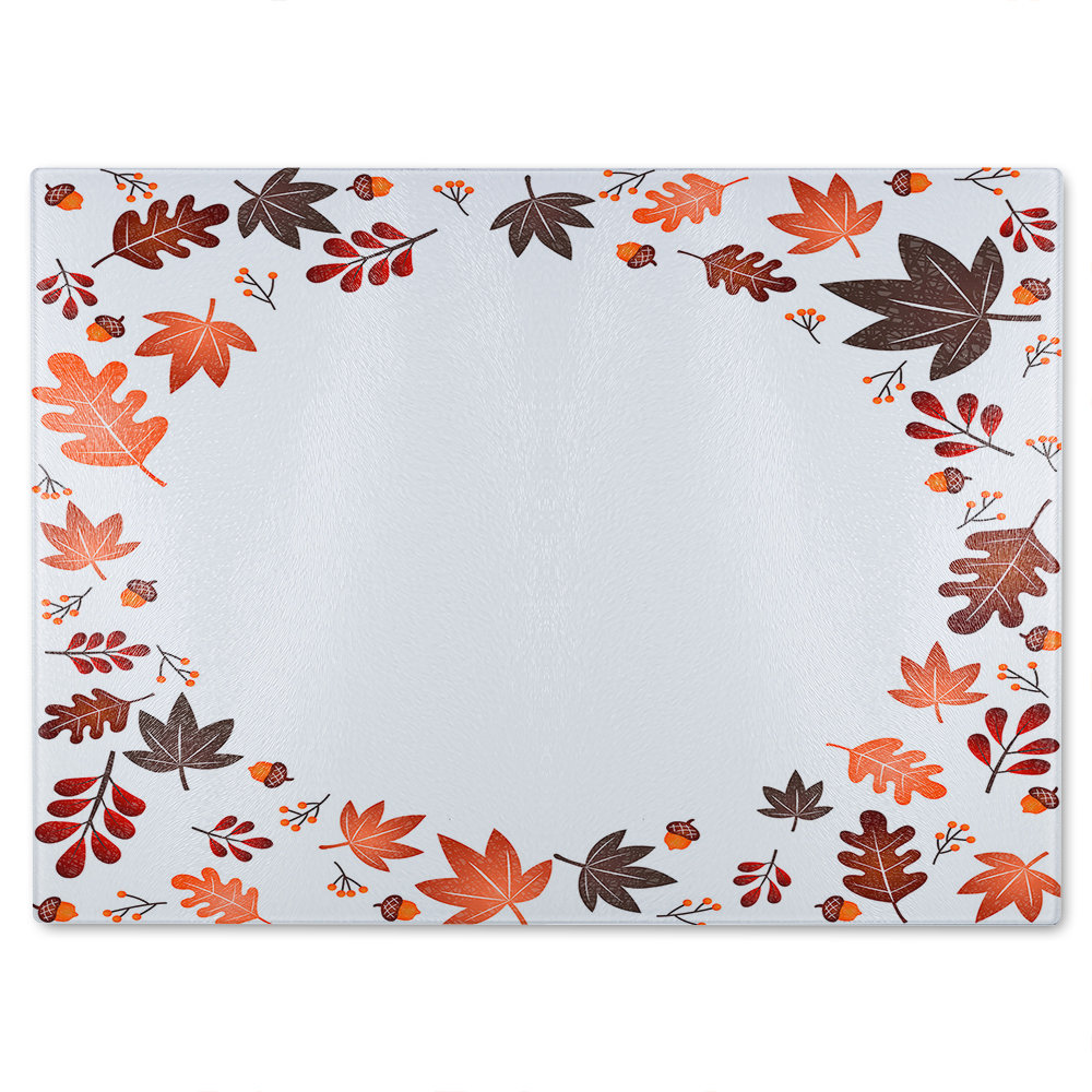Decorative Autumn Glass Chopping Board