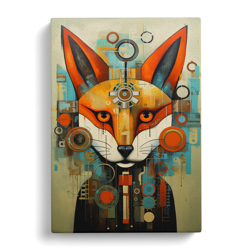Fox Dadaism No.2 - Wrapped Canvas, 76cm H x 50cm W x 3cm D