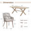 Ensemble repas d'extérieur rectangulaire avec coussins-396140366-373883433