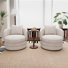 Ensemble de 2 chaises d'appoint pivotantes en tonneau pivotant 30 po avec table