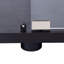Armoire en verre noir avec une porte et 3 tablettes - Présentoir à 3 tablettes polyvalent pour la décoration intérieure