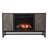 Lucely 149'' W Brown/Antique Silver Electric Fireplace