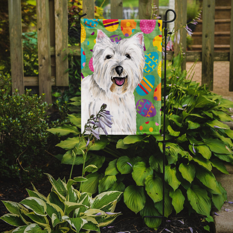 Drapeau de jardin Atara, Westie (blanc et gris)