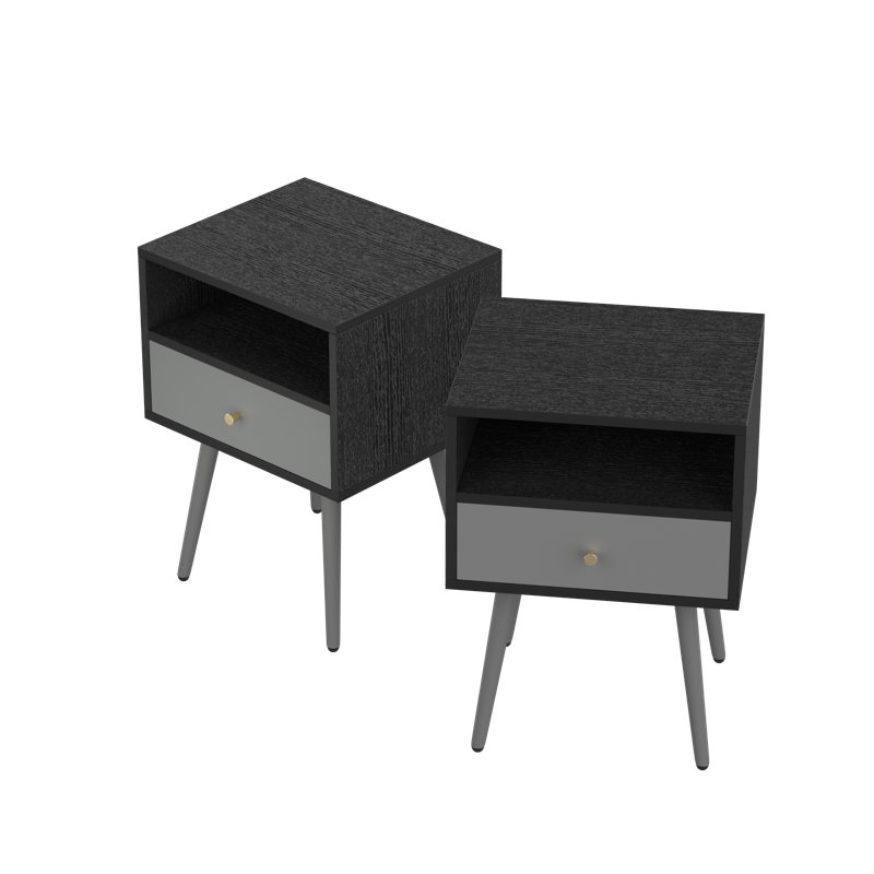 Ensemble de 2 tables de chevet pour table de chevet moderne