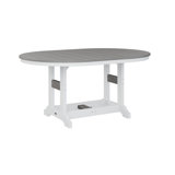 Berlin Gardens Garden Classic Regular Top With White Base 64″ Oblong Table