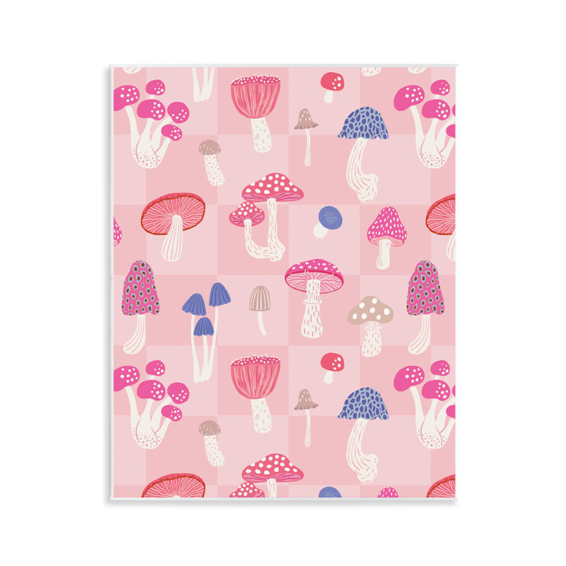"Pastel Pink Mushroom", art mural par Nancy McKenzie
