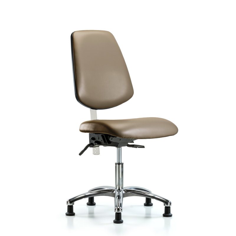 Eloine Vinyl Task Chair, Taupe