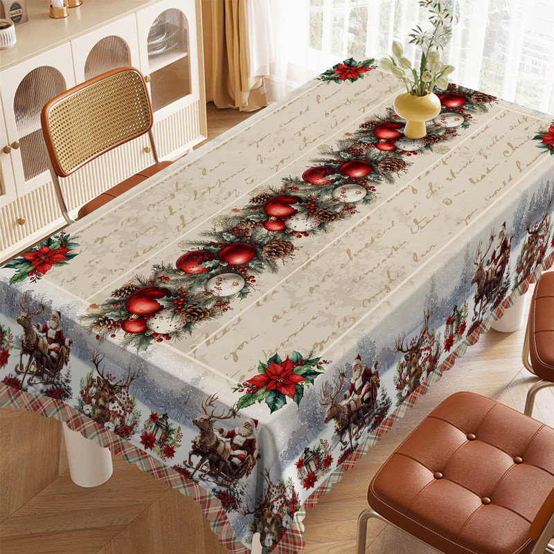 Nappe lavable en polyester de Noël