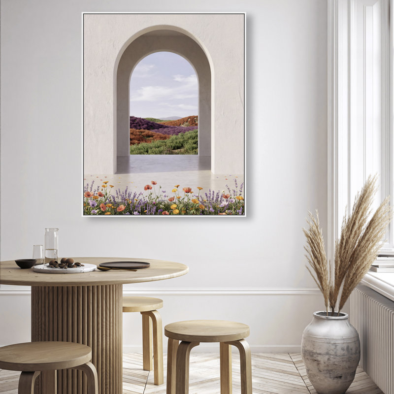 Window To Paradise Print by Oliver Gal, 37"H x 46"W, White Floater Frame