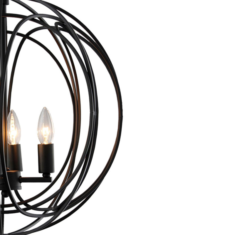 4 - Light Dimmable Globe Chandelier