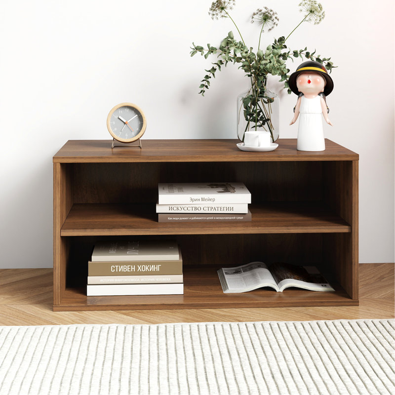 Stackable Mounted Storage Cabinet, Walnut