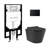 Calice Wall-Hung Toilet Bundle 0.8/1.6 GPF Dual Flush With Flush Plate-108927927