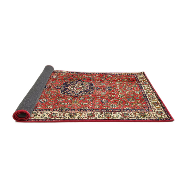 Tapis traditionnel rouge / beige Cahyadi, Rond 7 pi