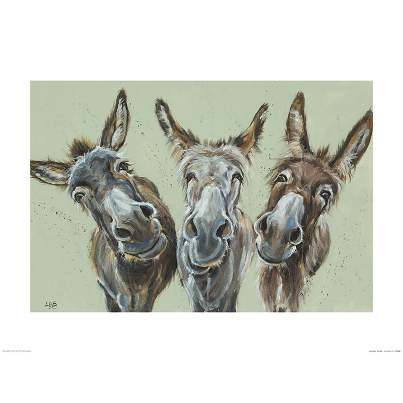Wise Asses by Louise Brown - No Frame Painting, 60 cm H x 80 cm W