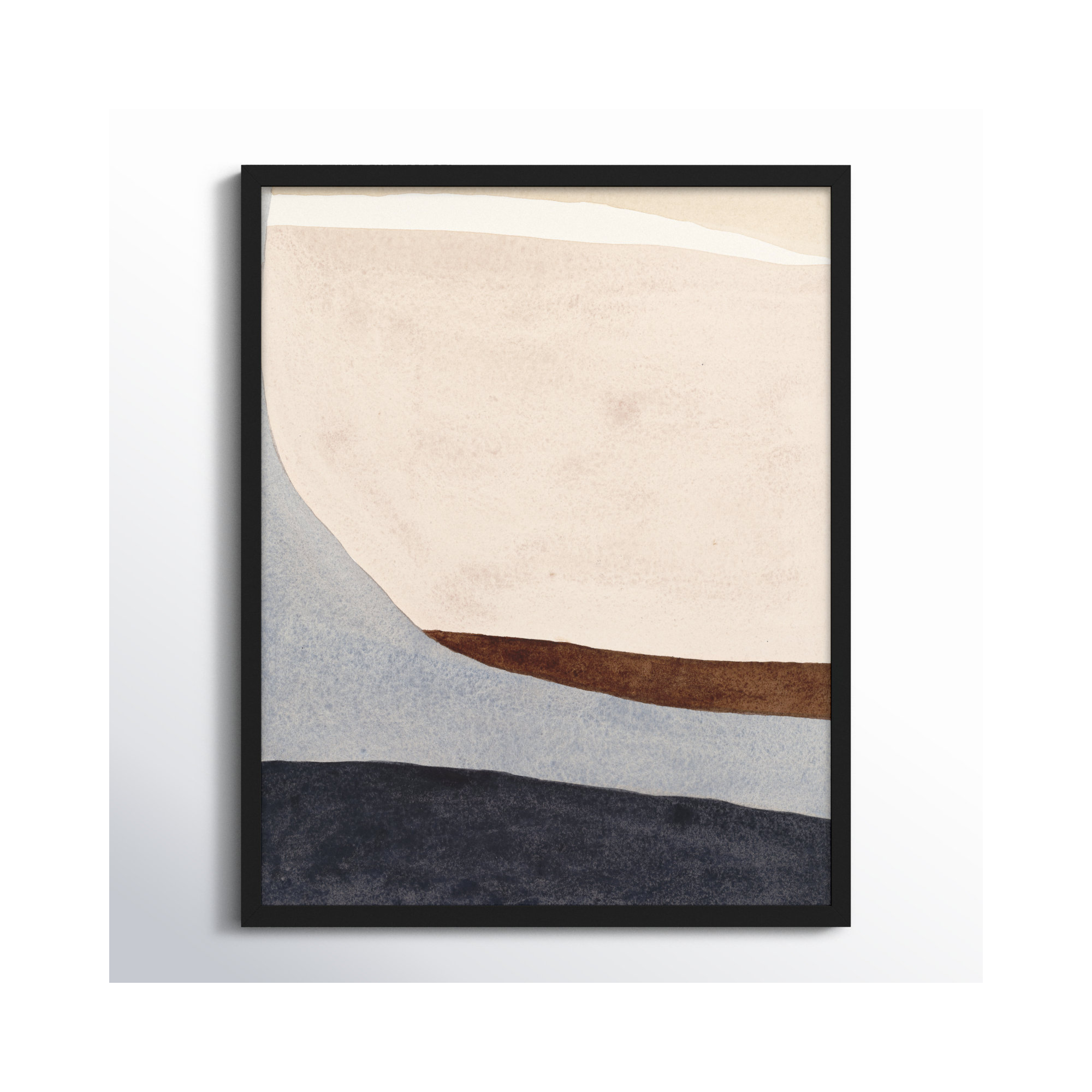Divided By Blue 2 by Julia Balfour, 30" H x 24" W x 1.25" D, Black Framed