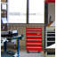 Koolatron Tool Chest Fridge 1.8 cu ft Rolling Fridge with Tool Drawers Red